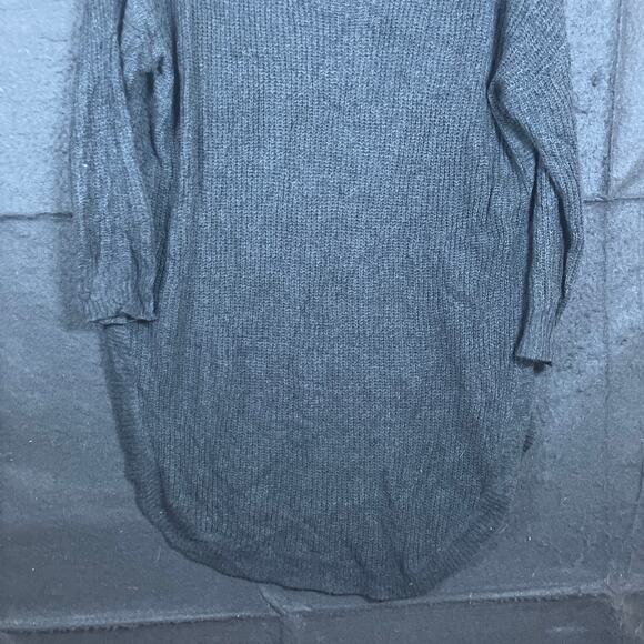 Express Womens Sweater Black Boat Neck Long Sleeve Knit Tunic Cotton Blend M - Picture 3 of 12